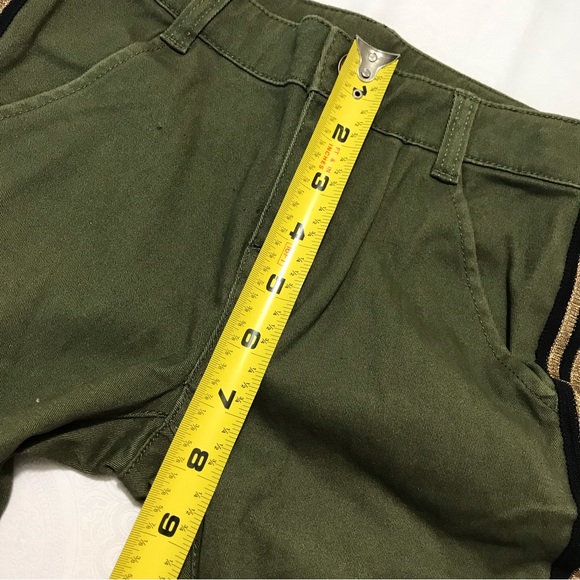 Crazy 8 | Girls Jeans Size 8 Green Golden Stripe - Picture 8 of 10